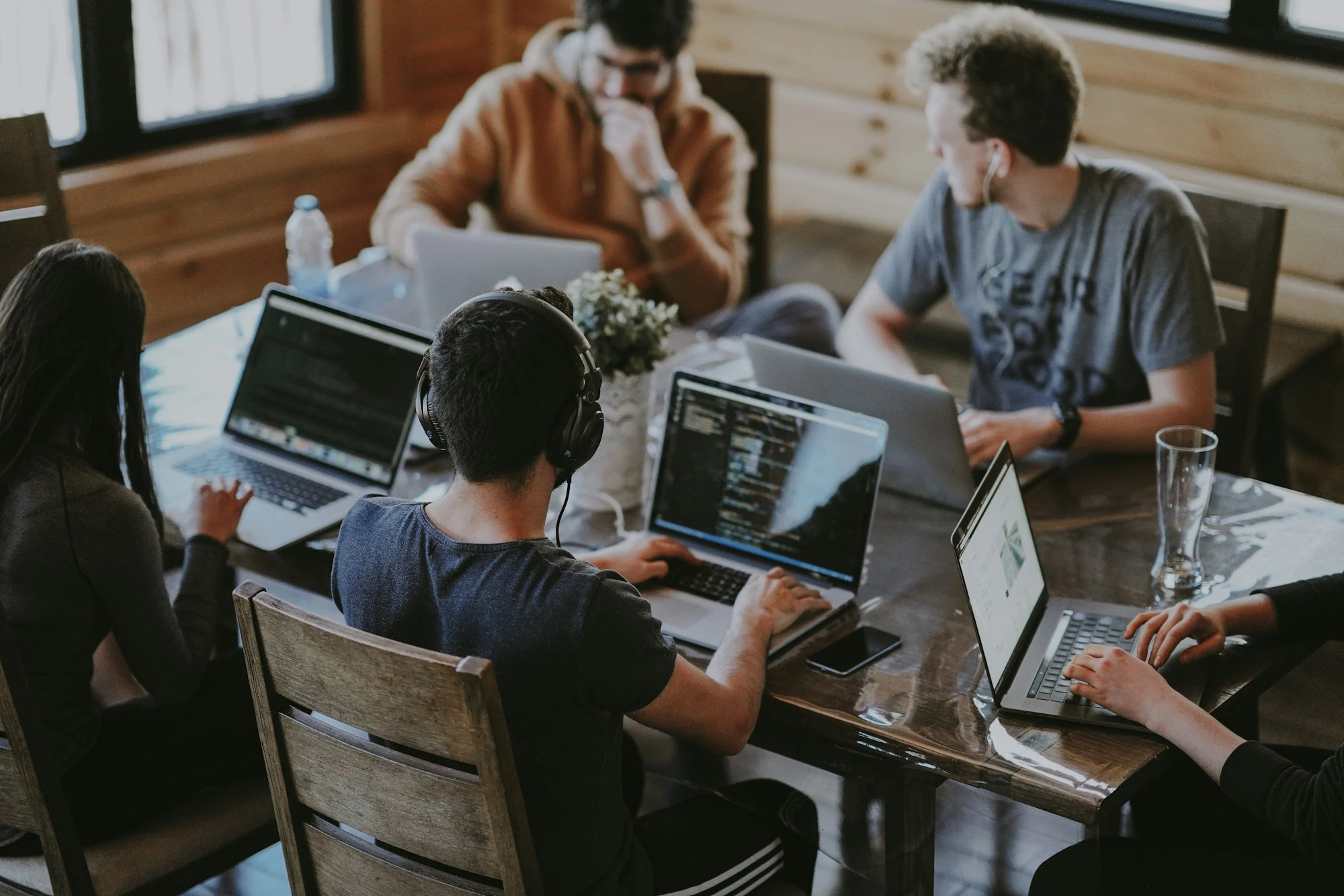A collaborative discussion around a table